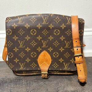 LOUIS VUITTON Cartouchière GM Monogram Crossbody Bag